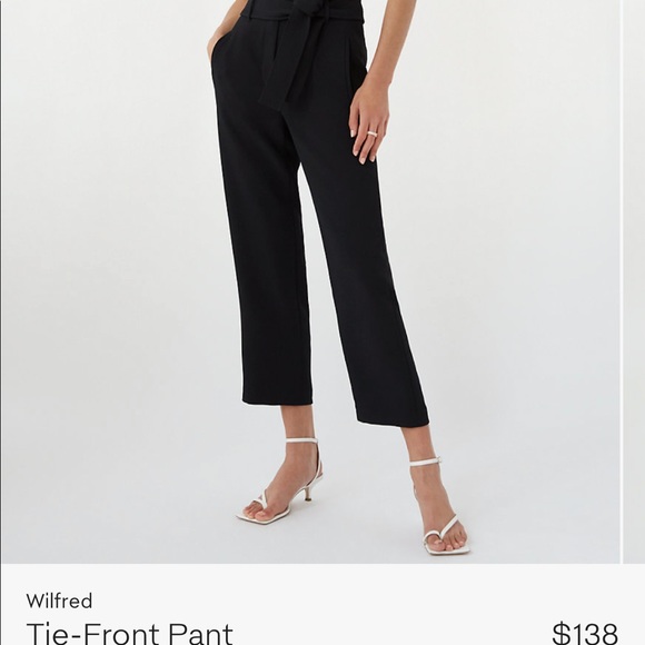 Aritzia Pants - Wilfred Aritzia Tie Front Pants Sz 4